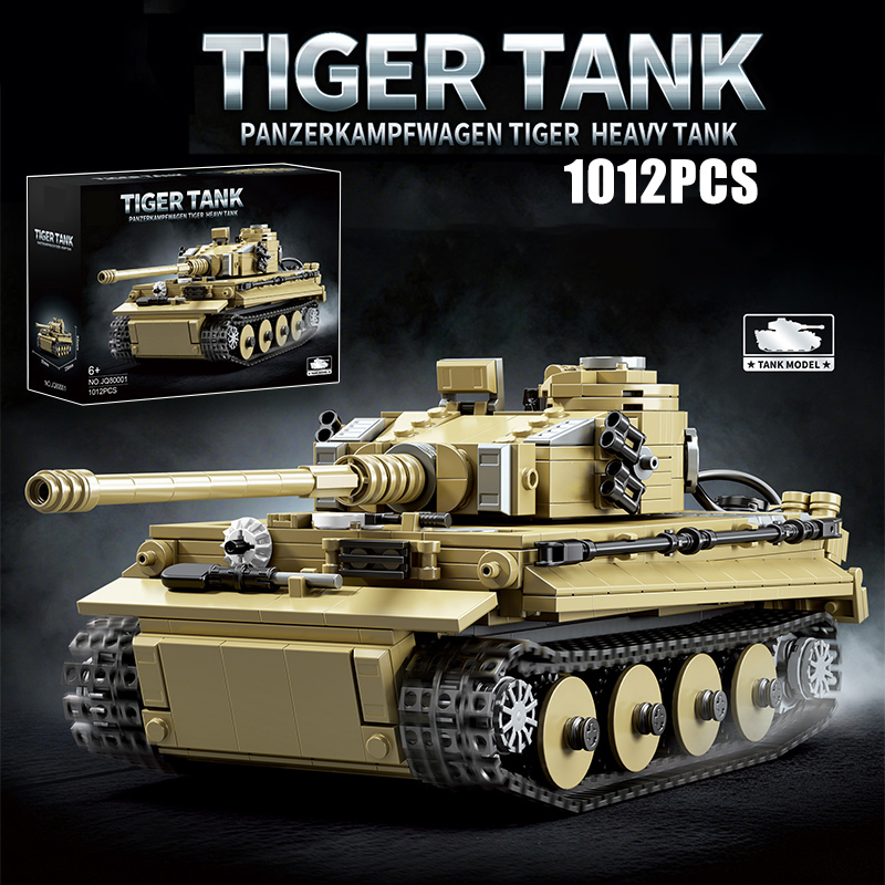 Lego Compatible Military Tank - Klocki konstrukcyjne wojskowe 1000 elementów Niemiecki