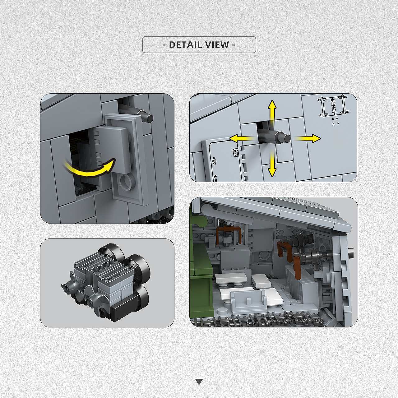 920 elementów WW1 A7V Ciężki C – Lego Compatible Military Tank recenzja i cena