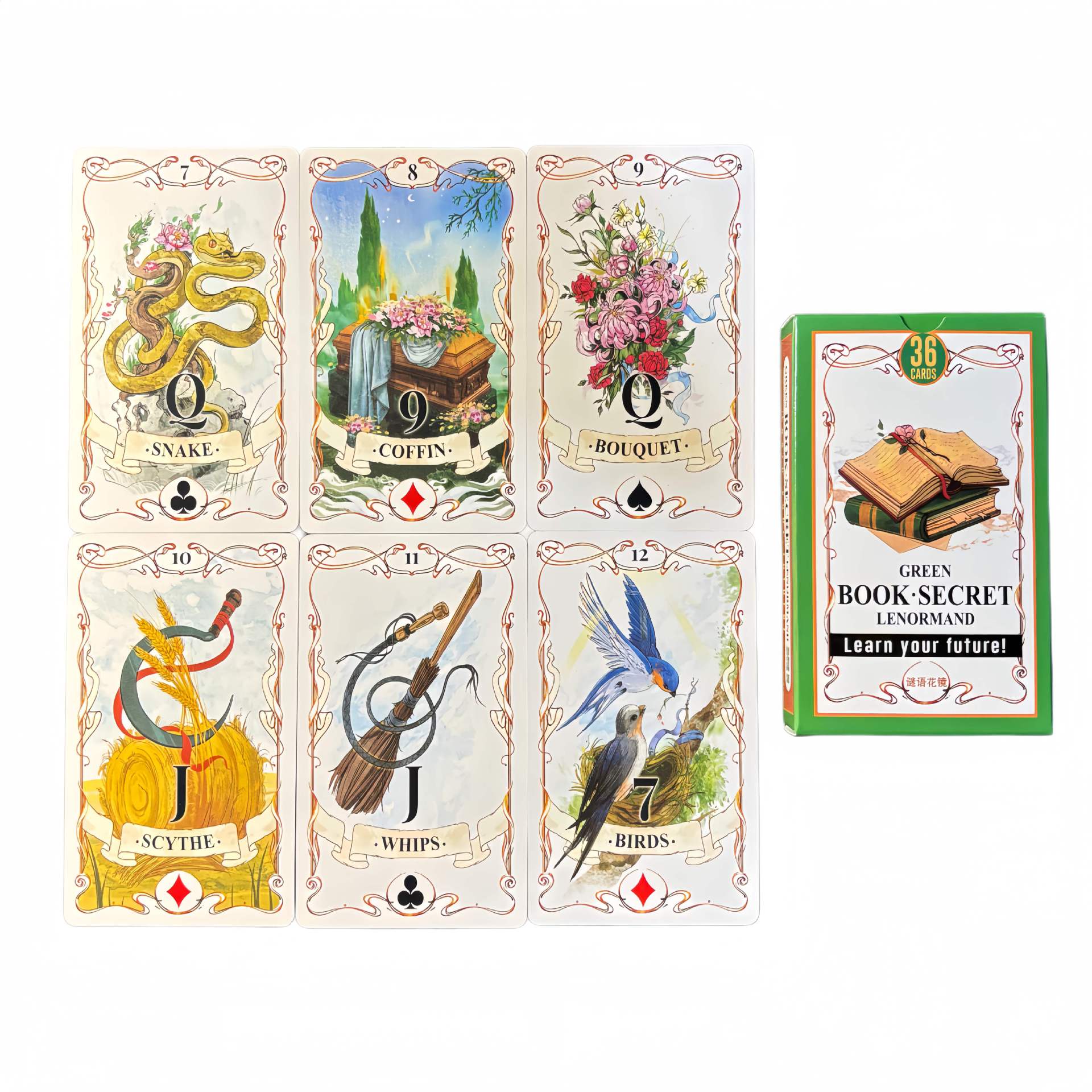 Karty Wyroczni Lenormand Green – Tarot Cards Deck With Guidebook recenzja i cena